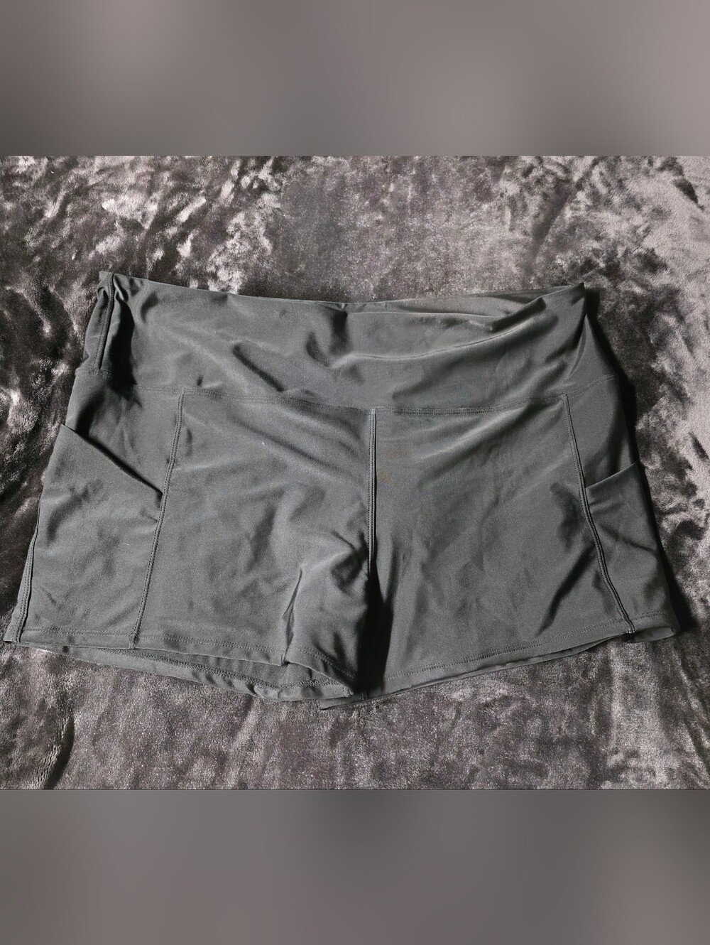 5XL Women’s Black Swim Shorts with Side Pockets
